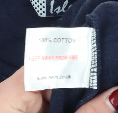 Isle Women's Blue Embroidered Long Sleeve T-Shirt S