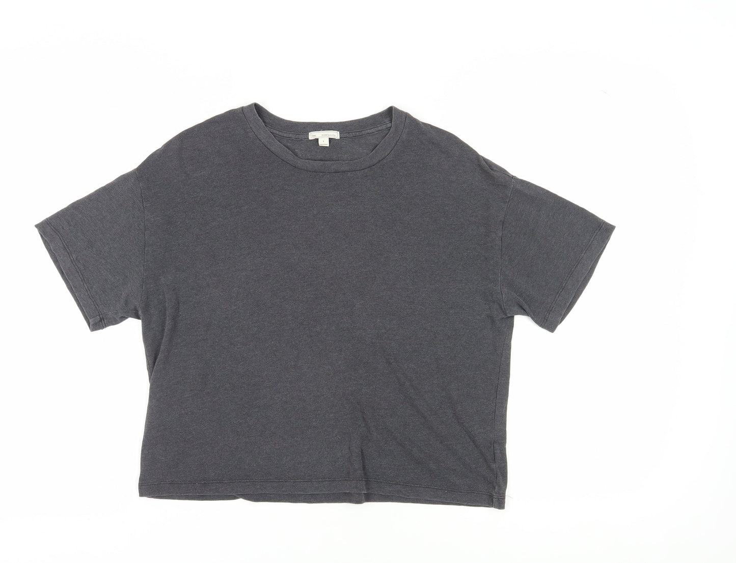 Gap Women's Grey Cotton T-Shirt S Casual Crew Neck