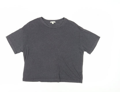 Gap Women's Grey Cotton T-Shirt S Casual Crew Neck