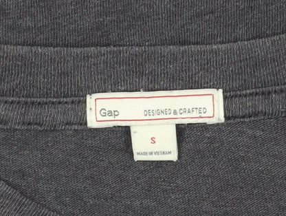 Gap Women's Grey Cotton T-Shirt S Casual Crew Neck