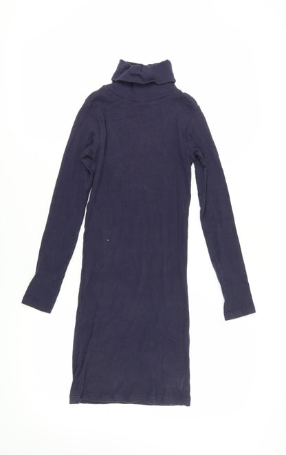 American Apparel Women's Blue XS Turtleneck Dress