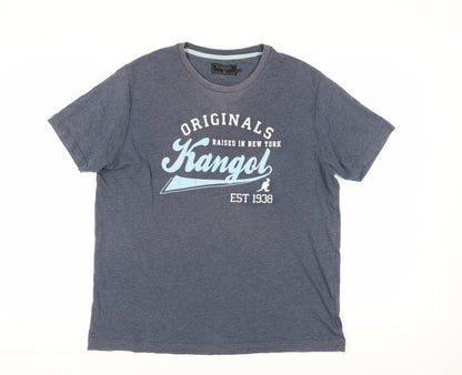 Kangol Men's Blue Graphic Print XL T-Shirt
