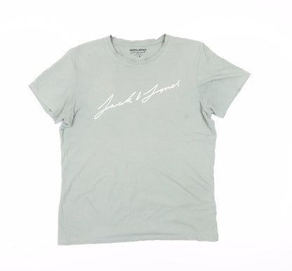 Mens UK Size S JACK & JONES Green  T-Shirt