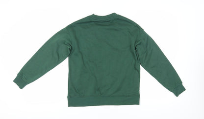 Womens UK Size 2XS Disney Green Pullover Sweatshirt