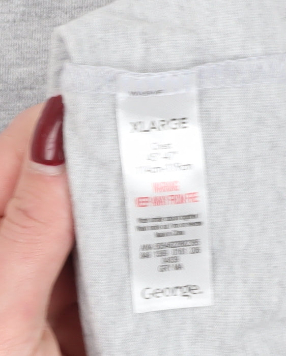 Peppa Pig Men's Christmas Grey XL Short Sleeve T-Shirt