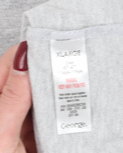 Peppa Pig Men's Christmas Grey XL Short Sleeve T-Shirt