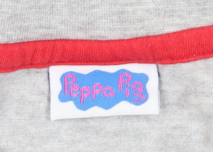 Peppa Pig Men's Christmas Grey XL Short Sleeve T-Shirt