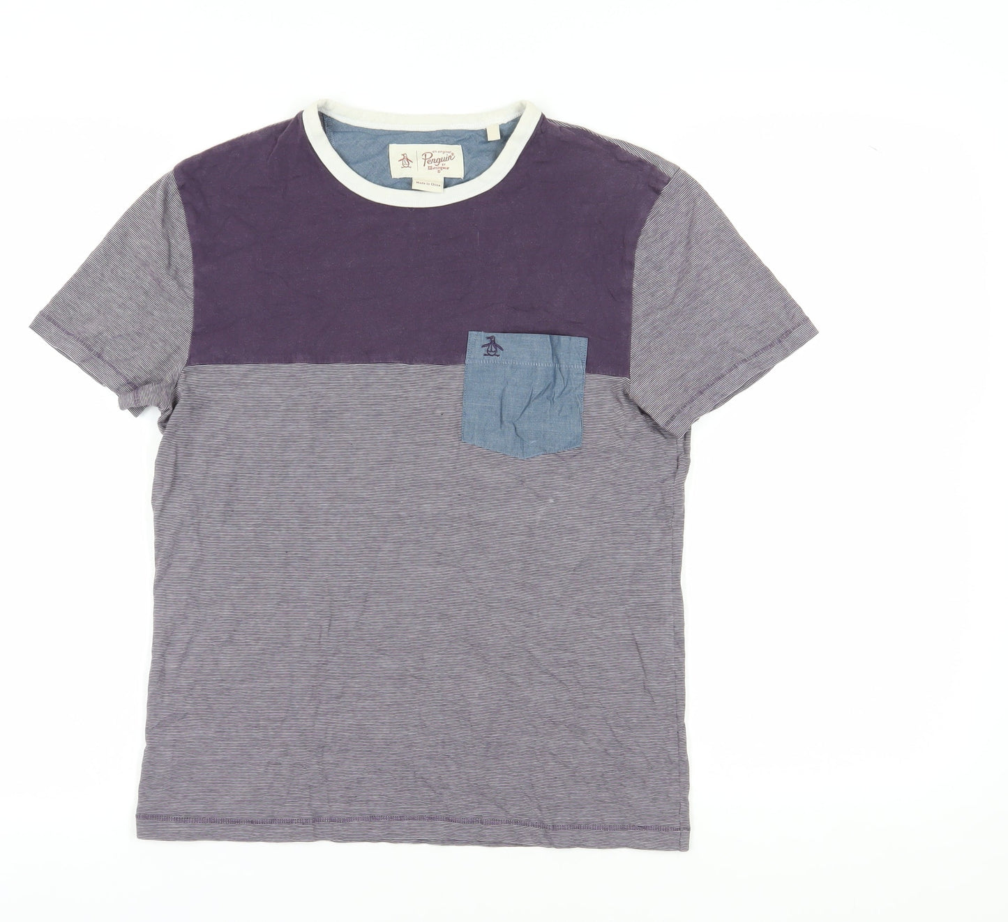 Penguin Men's Multicoloured Colourblock T-Shirt M