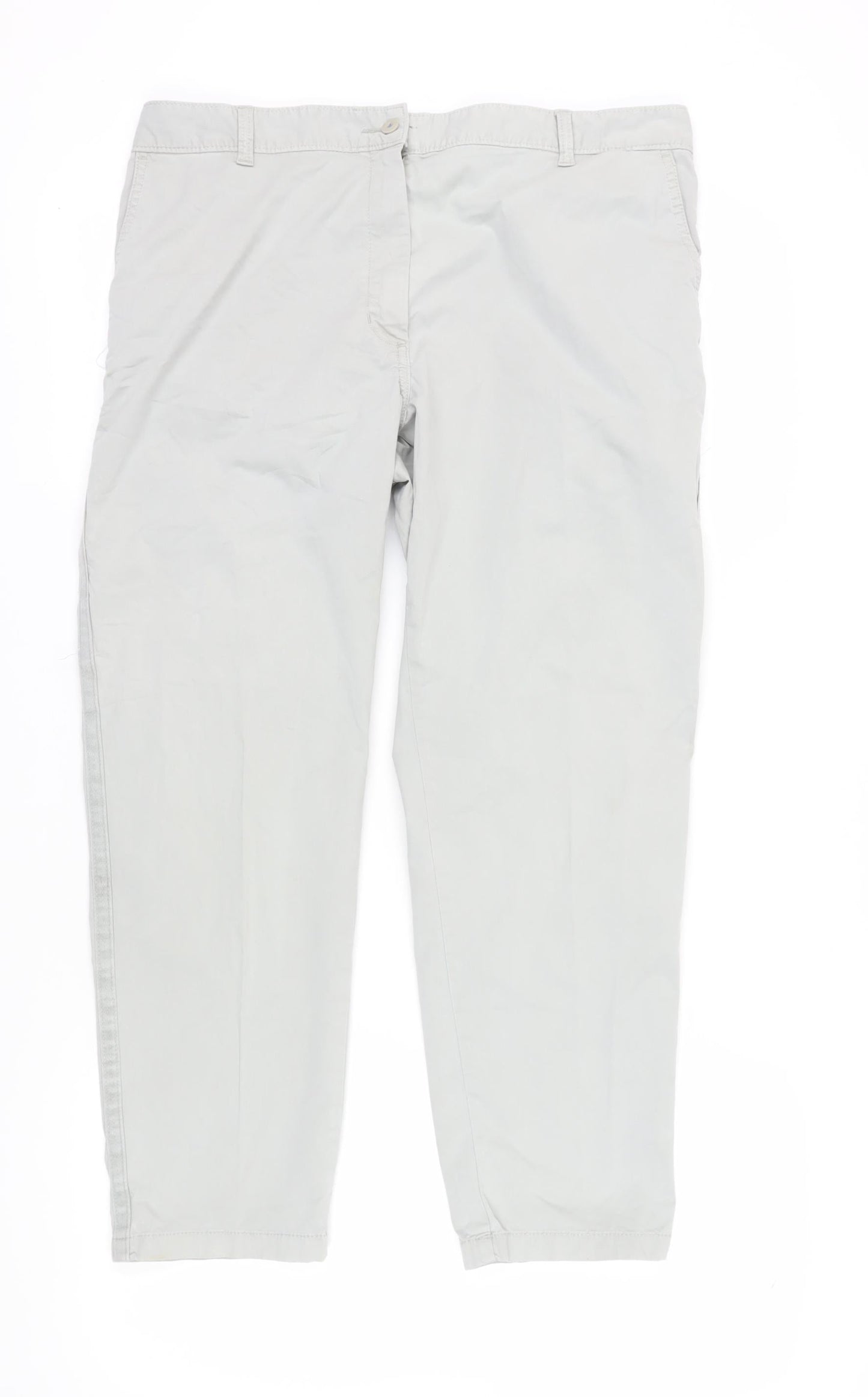 Womens UK Size 36 Marks and Spencer Regular Fit Chino Beige Trousers