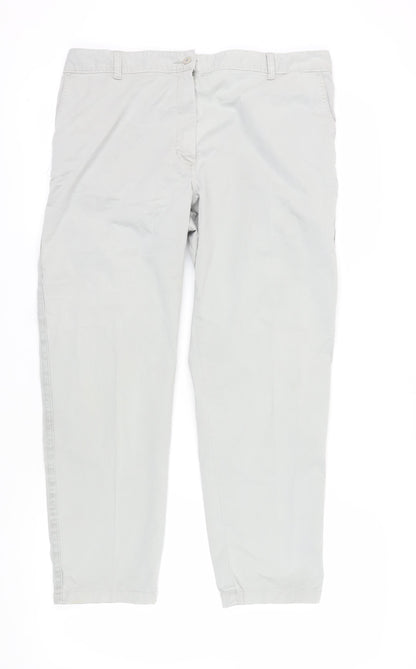 Womens UK Size 36 Marks and Spencer Regular Fit Chino Beige Trousers