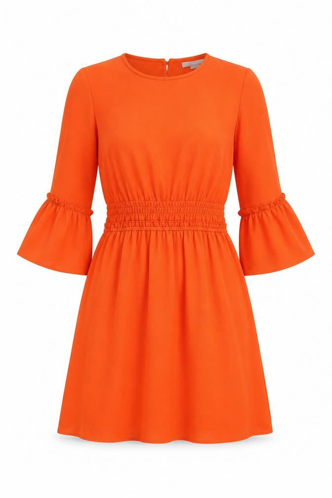 H&M Women's Orange A-Line Dress Size 6