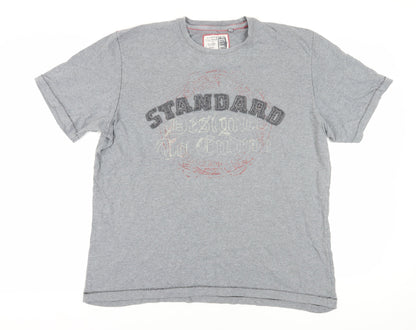 Next Men's Grey Graphic Print T-Shirt XL