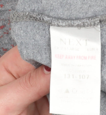 Next Men's Grey Graphic Print T-Shirt XL