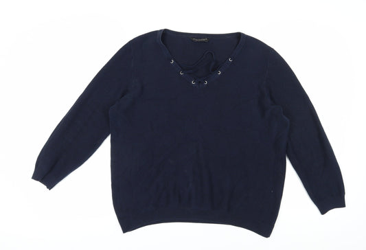 Womens UK Size 18 Dorothy Perkins Blue Pullover Jumper