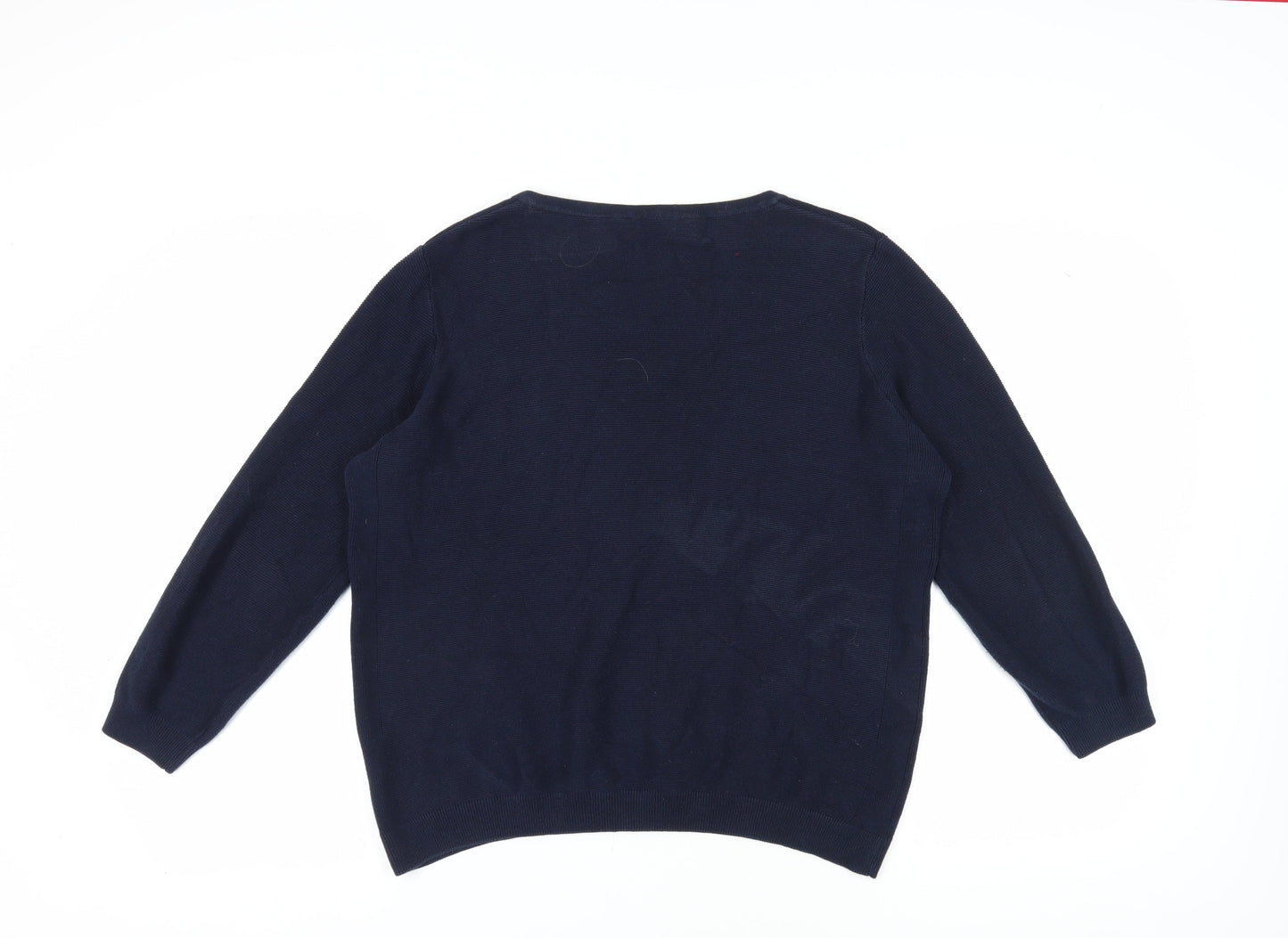 Womens UK Size 18 Dorothy Perkins Blue Pullover Jumper