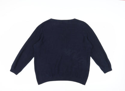 Womens UK Size 18 Dorothy Perkins Blue Pullover Jumper