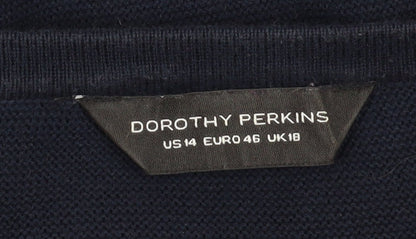 Womens UK Size 18 Dorothy Perkins Blue Pullover Jumper