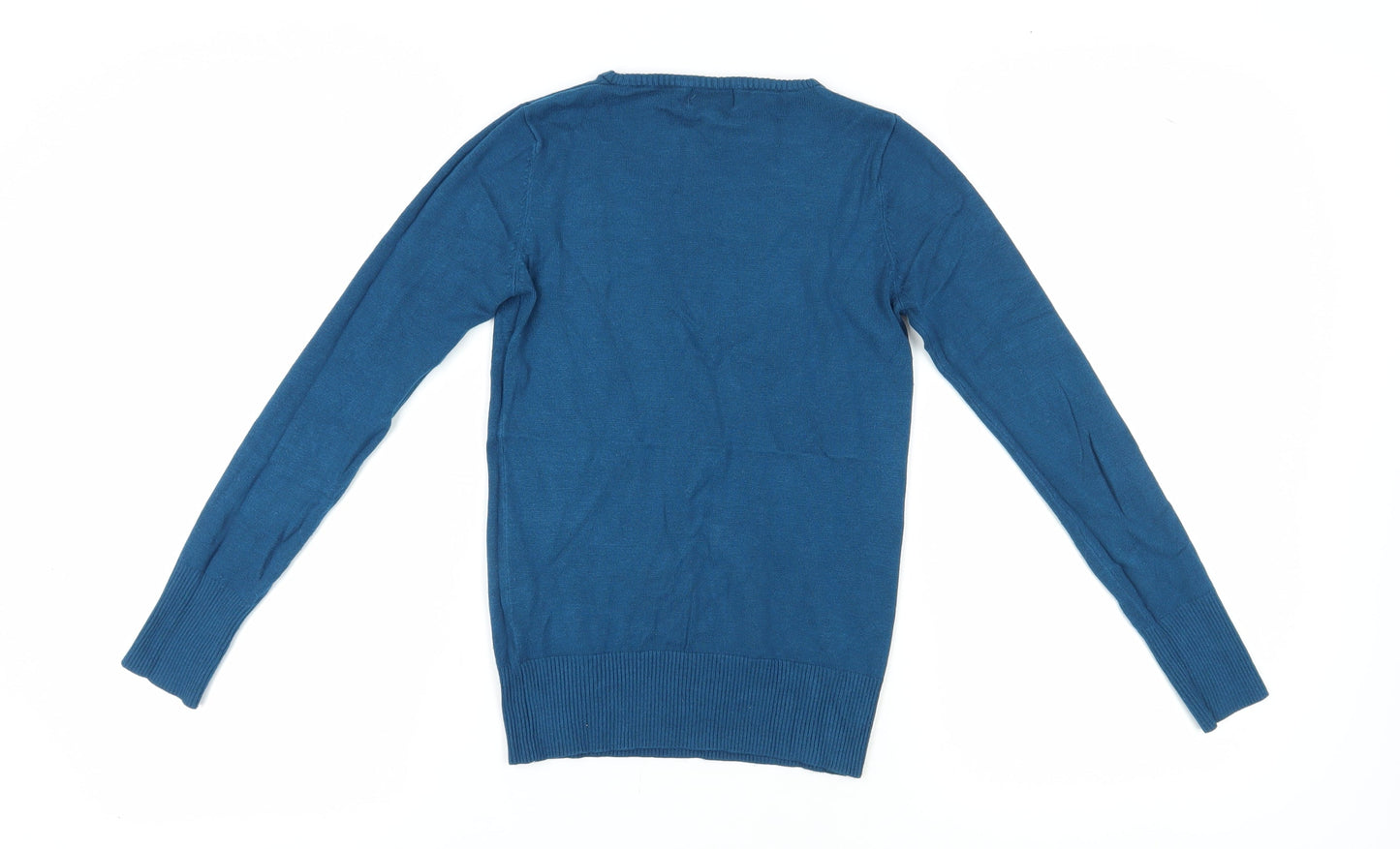 BlancoTricot Women's Blue Pullover Jumper, Size 8