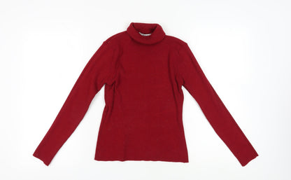 Womens UK Size M M&Co Red Pullover Jumper