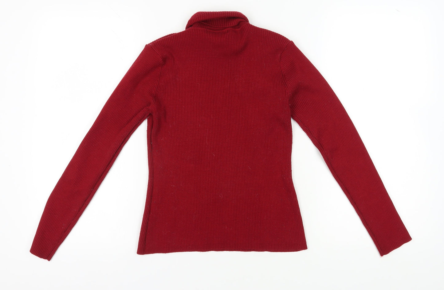 Womens UK Size M M&Co Red Pullover Jumper