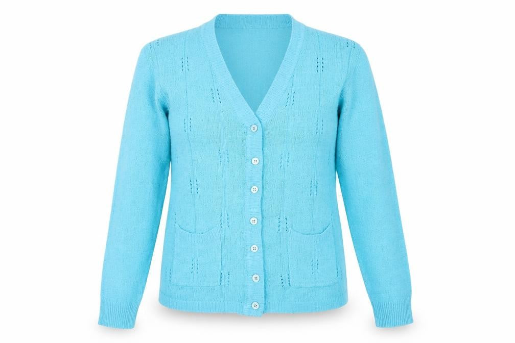 Womens UK Size M Akal Collection Blue Cardigan Jumper