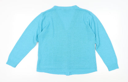 Womens UK Size M Akal Collection Blue Cardigan Jumper