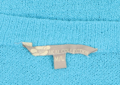 Womens UK Size M Akal Collection Blue Cardigan Jumper