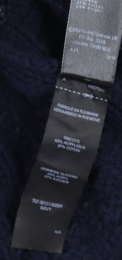 Womens UK Size 14 Marks and Spencer Blue Cardigan Jumper