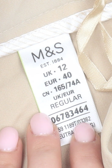 Womens UK Size 12 Marks and Spencer  Chino Beige Trousers