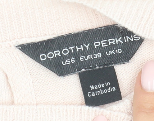 Womens UK Size 10 Dorothy Perkins Pink Pullover Jumper