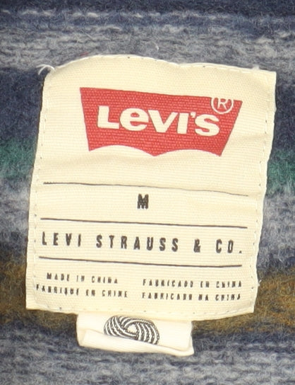 Levi's Women's Blue Striped Wool Cardigan M