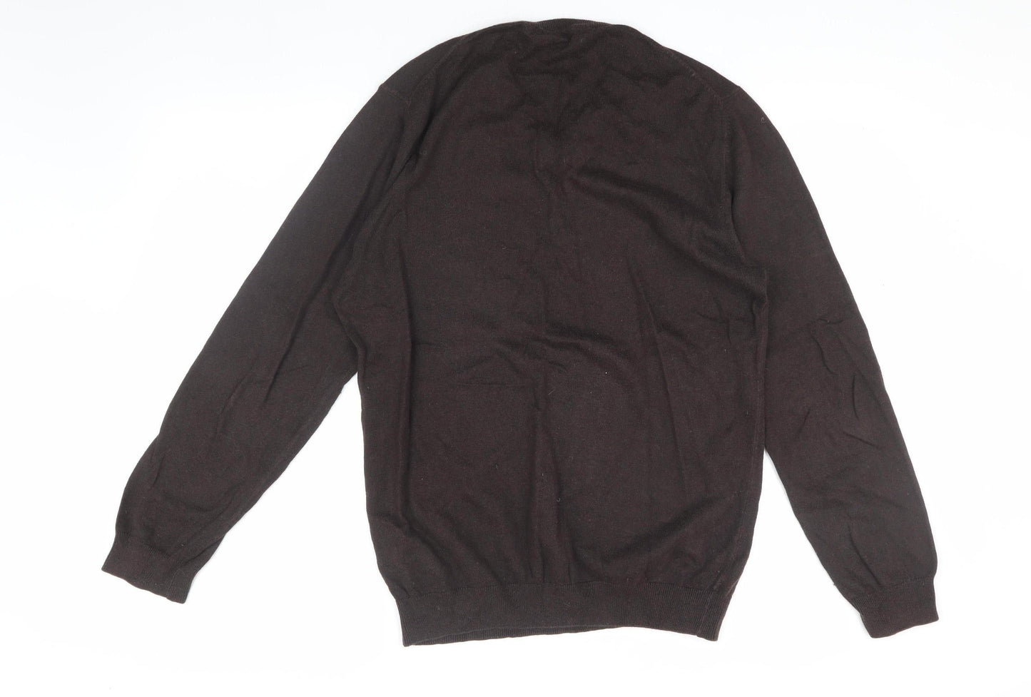 Wolsey Men's Brown V-Neck Pullover Jumper Size S