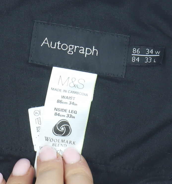 Marks and Spencer Men's Black Dress Pants Size 34