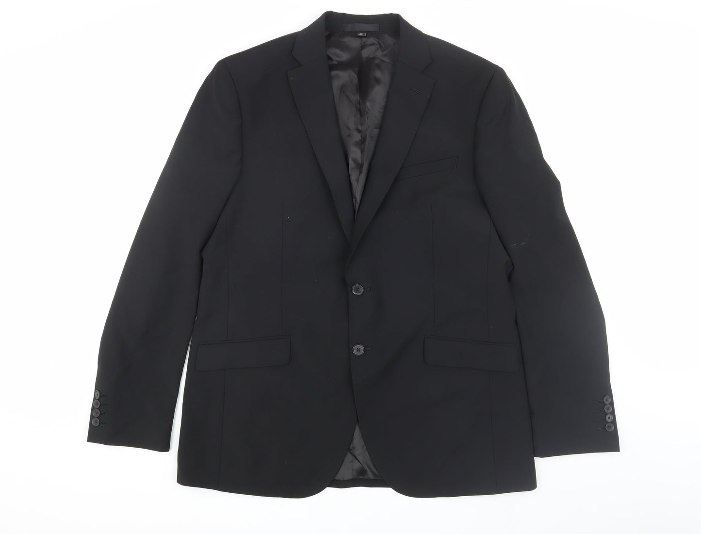 Autograph Men's Black 42 Long Blazer, Wool Blend
