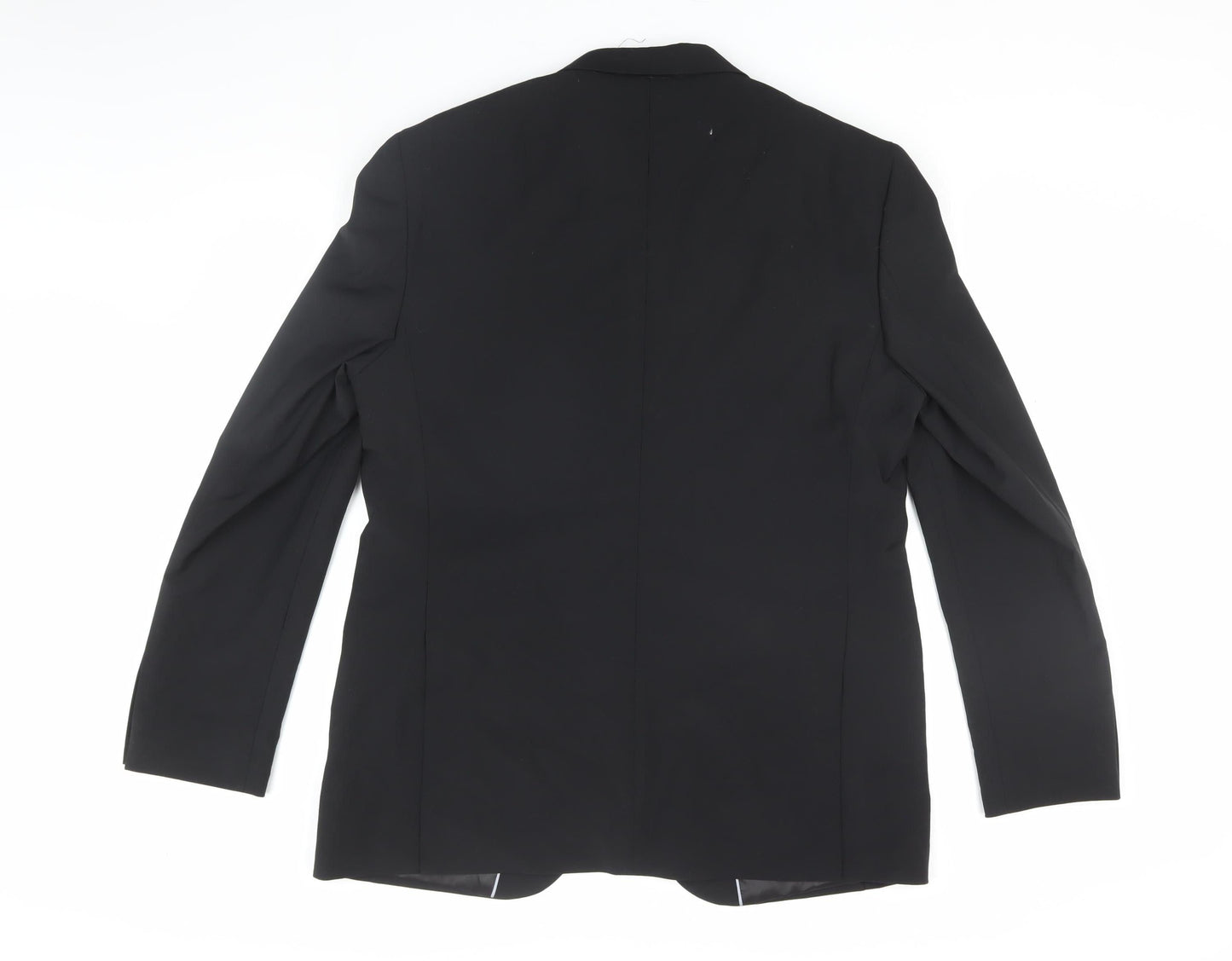 Autograph Men's Black 42 Long Blazer, Wool Blend