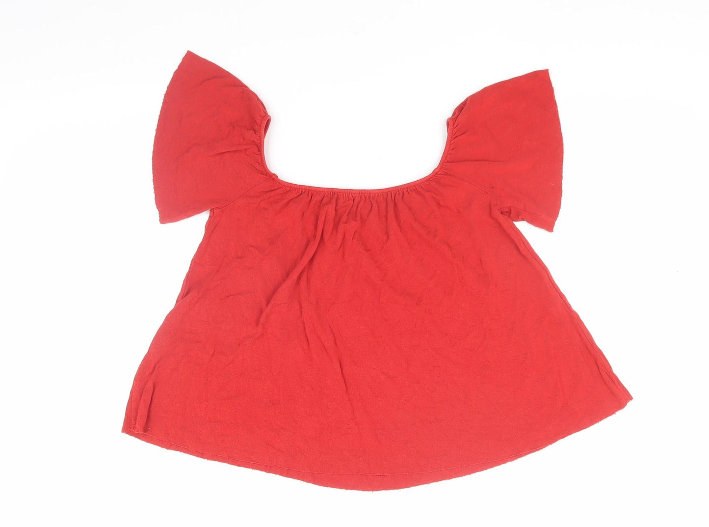 Light Before Dark Women's Red XS Cropped Jersey Top