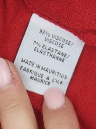 Light Before Dark Women's Red XS Cropped Jersey Top