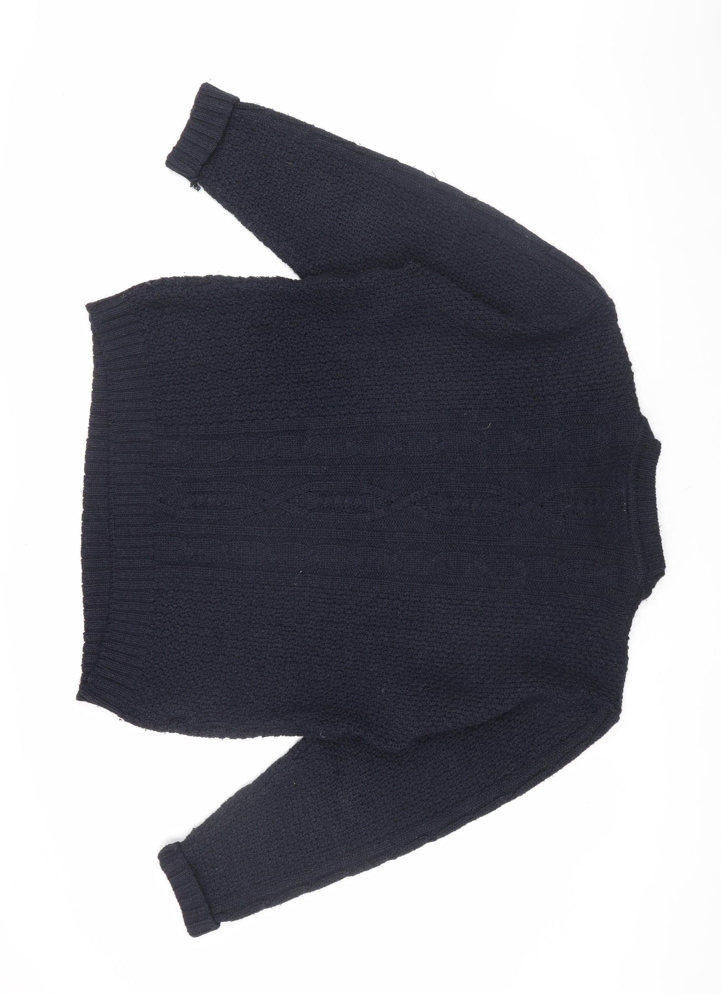 Lacoste Men's Blue Cable-Knit Pullover Jumper Size 10