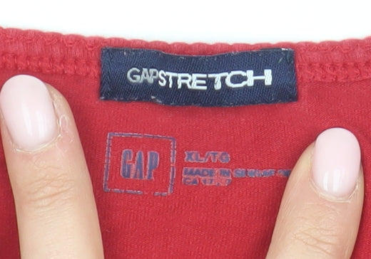 Unisex Adults UK Size XL Gap Red Basic T-Shirt