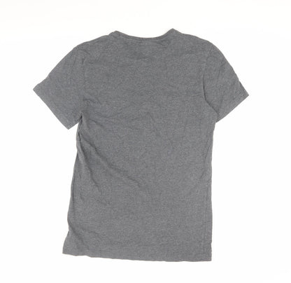 Adidas Men's Grey T-Shirt, Small, Graphic Logo, Cotton