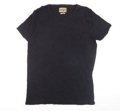 Vailent Men's Medium Black Cotton Crew Neck T-Shirt