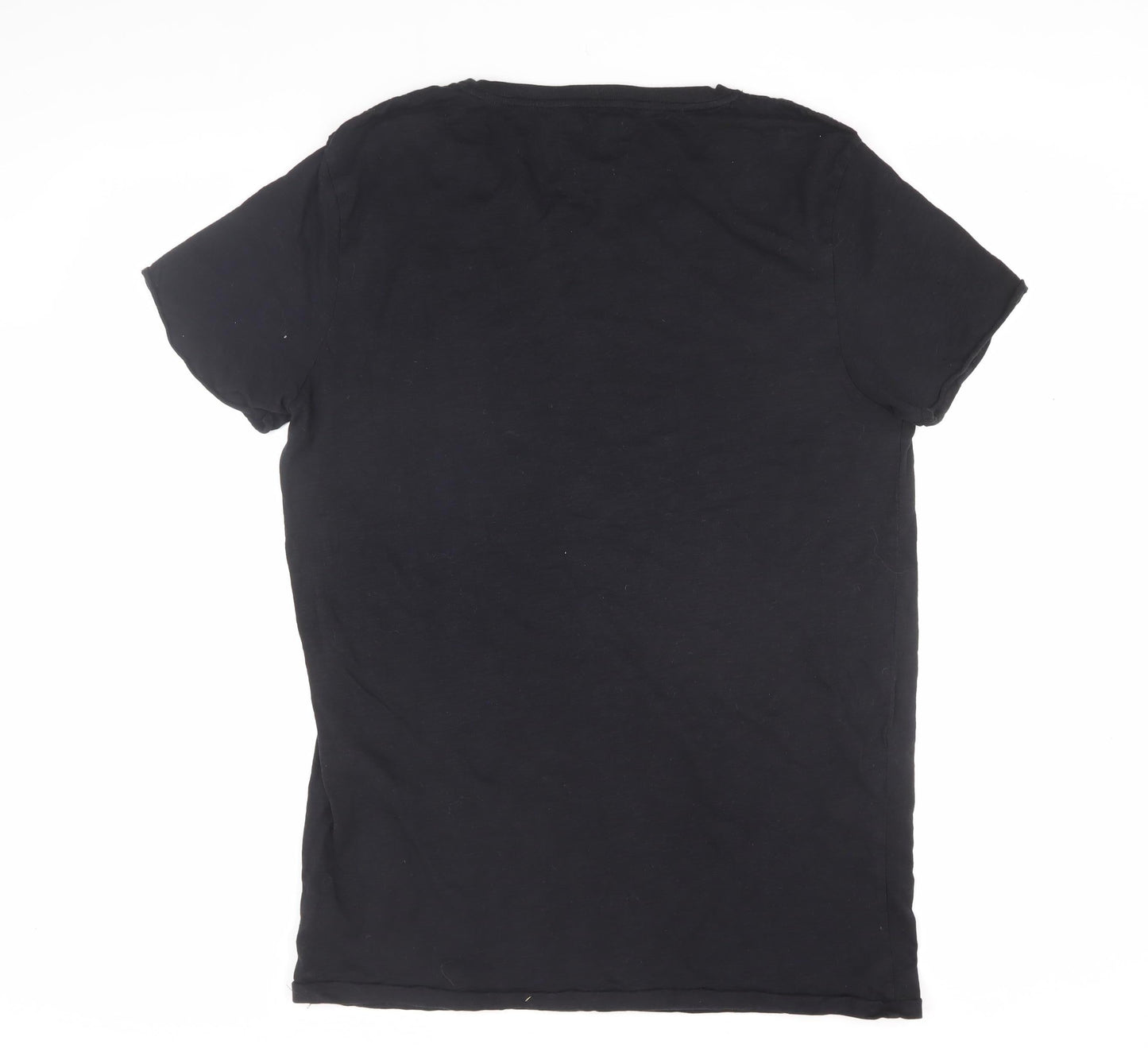 Vailent Men's Medium Black Cotton Crew Neck T-Shirt