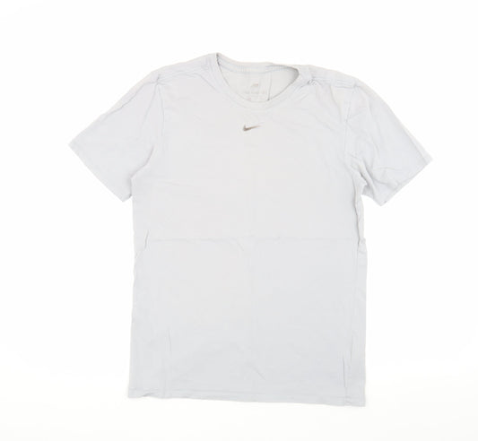 Nike Men's White Athletic Fit Cotton T-Shirt Size S