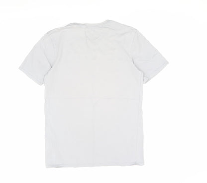 Nike Men's White Athletic Fit Cotton T-Shirt Size S