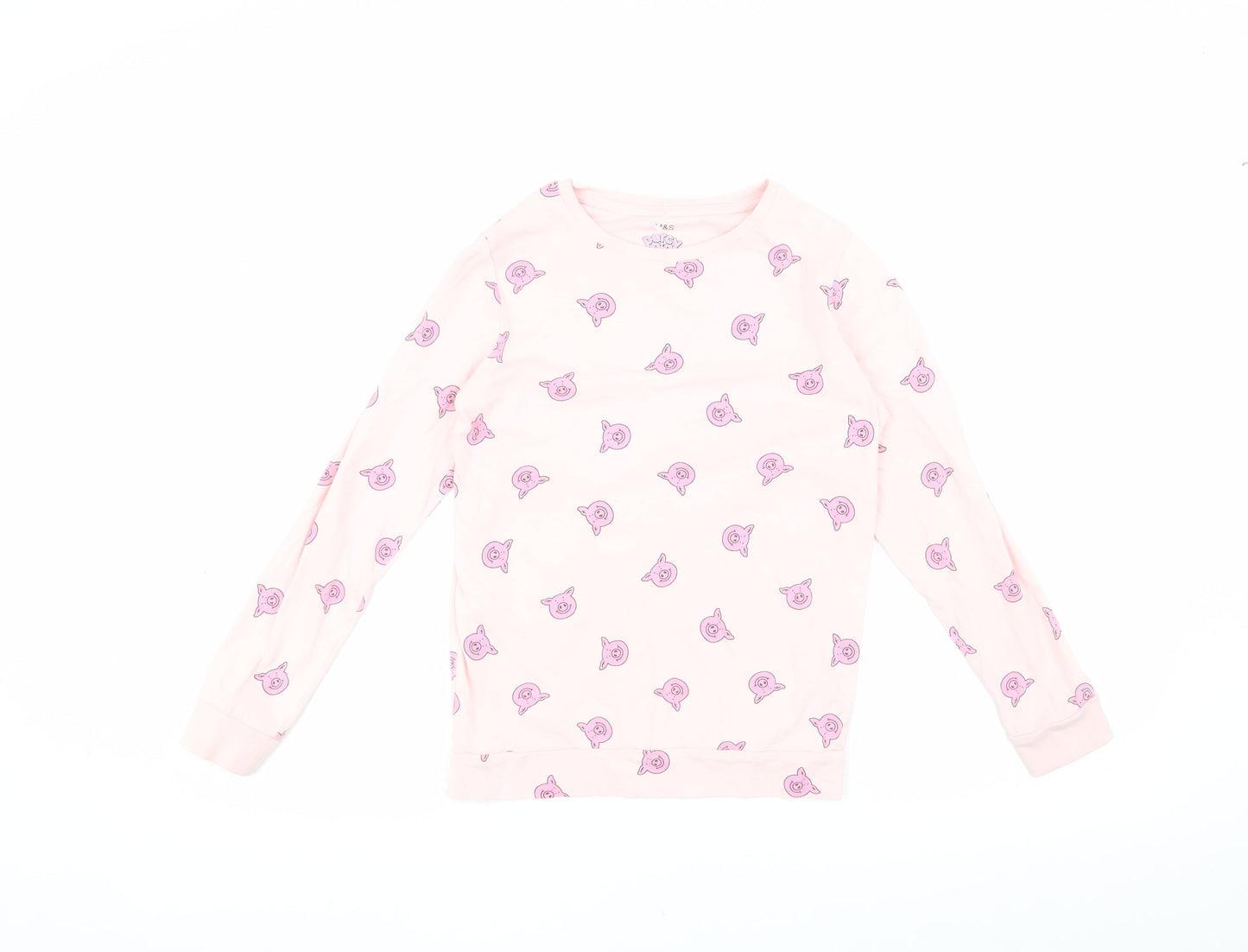 Marks and Spencer Girls Pink Percy Pig T-Shirt 9-10 Years