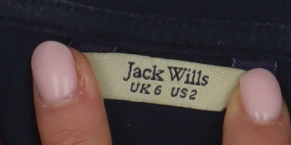 Jack Wills Women's Blue Slim Fit T-Shirt UK 6