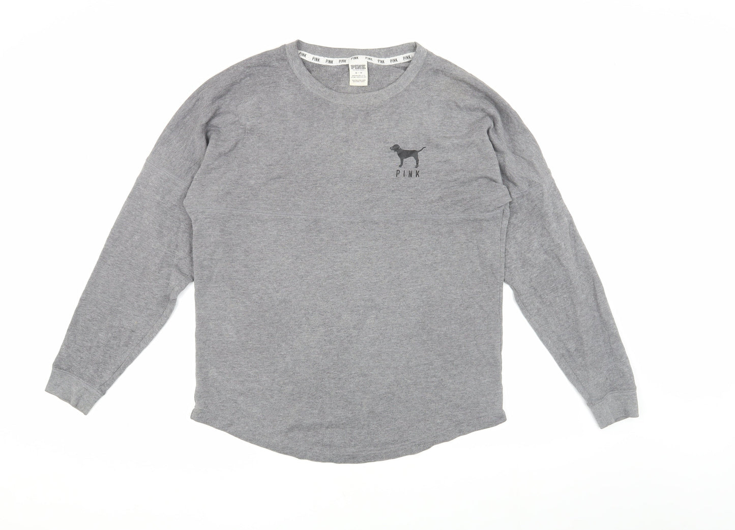 Victoria's Secret PINK Grey Logo Sweatshirt M Women's Casual