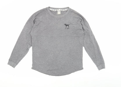 Victoria's Secret PINK Grey Logo Sweatshirt M Women's Casual
