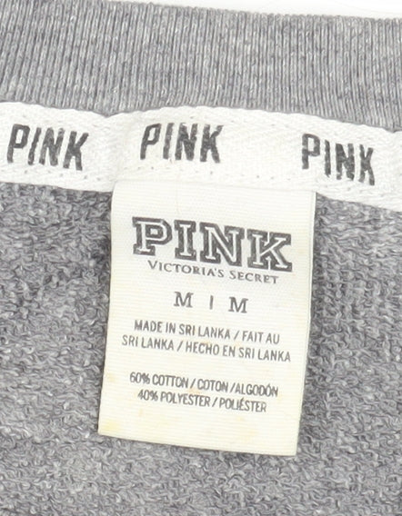 Victoria's Secret PINK Grey Logo Sweatshirt M Women's Casual