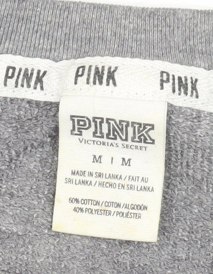 Victoria's Secret PINK Grey Logo Sweatshirt M Women's Casual